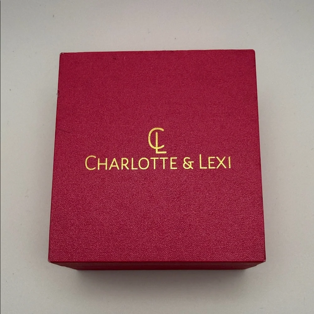 Charlotte & Lexi 925 Silver Gold Colored Cubic Zirconia Double Cross Necklace